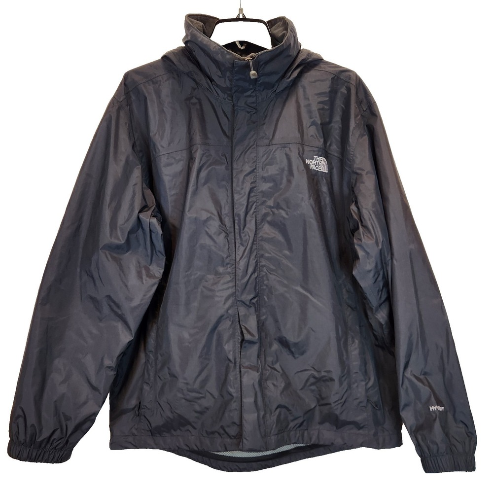 The North Face HyVent 2.5L Men`s Rain Jacket Black Summit Series Size L Hooded